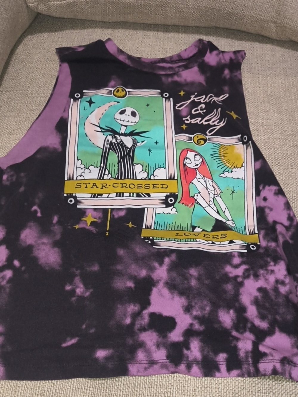 The Nightmare Before Christmas Purple Tie-Dye Tank